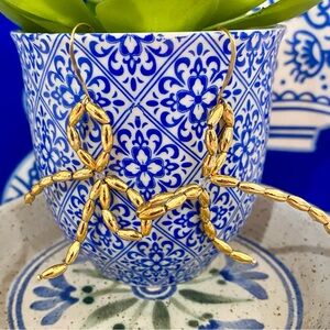 Golden Lowcountry Bow Dangle Earrings